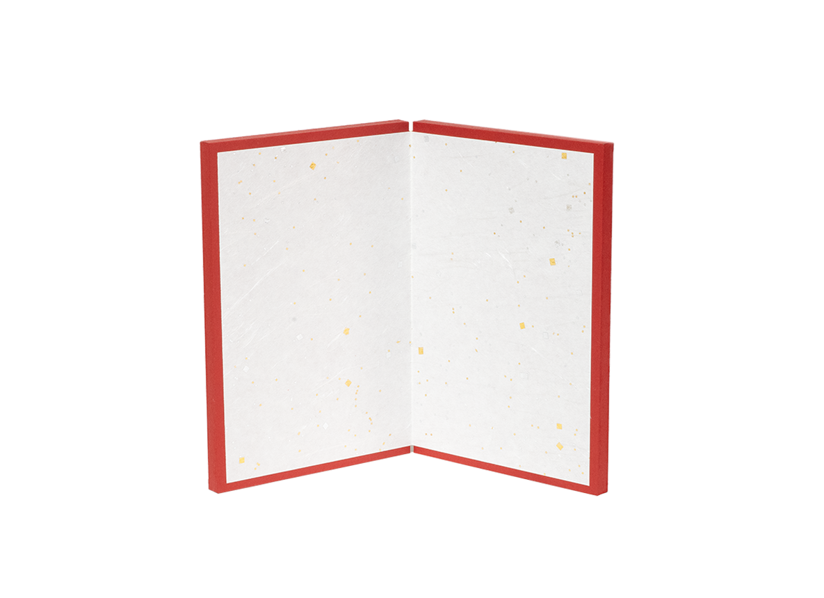 屏風 二曲 赤鳥の子 七夕霞