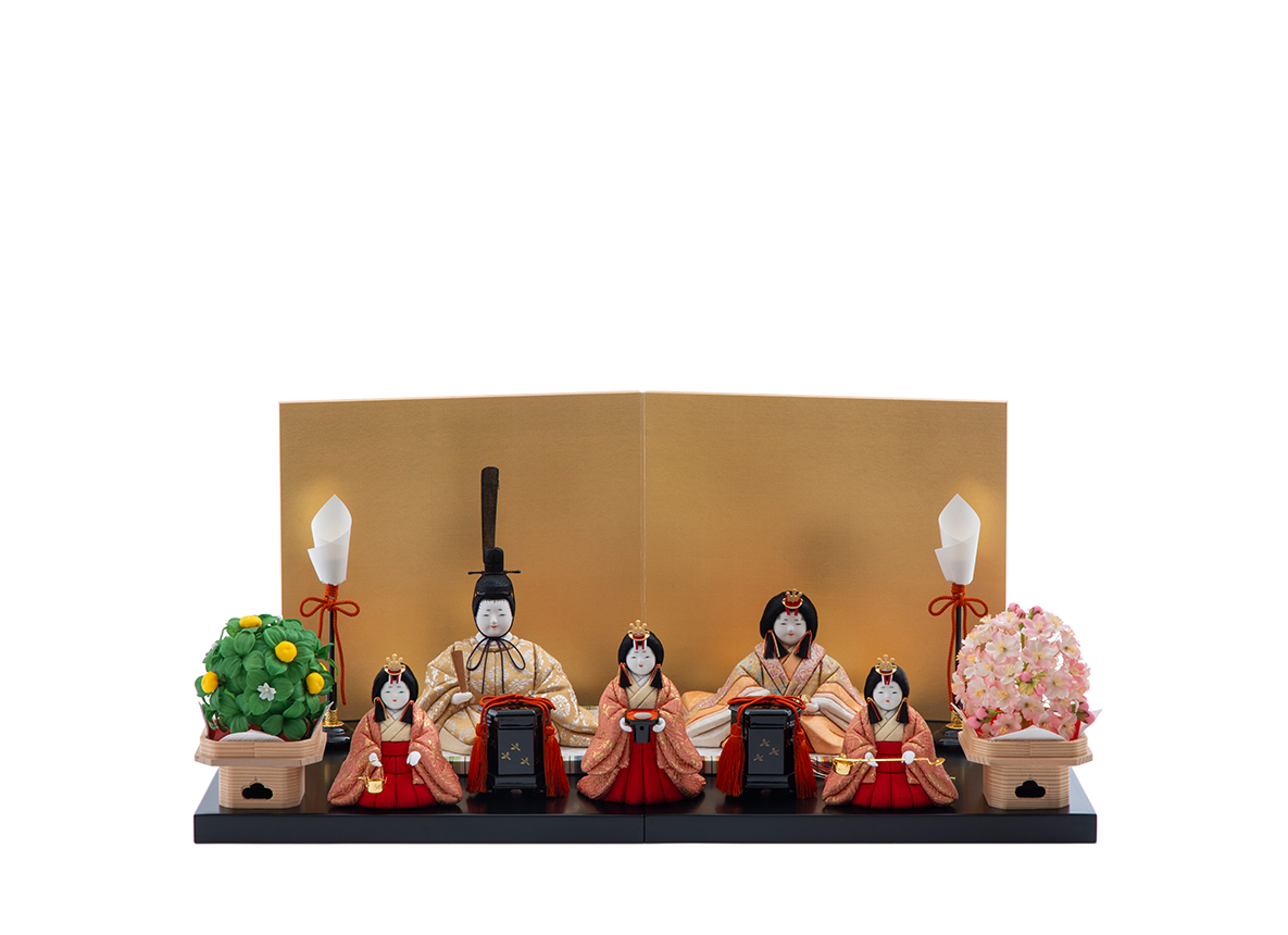 明徳雛五人飾り