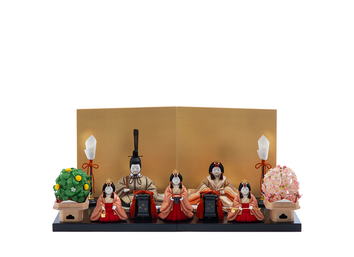 明徳雛五人飾り