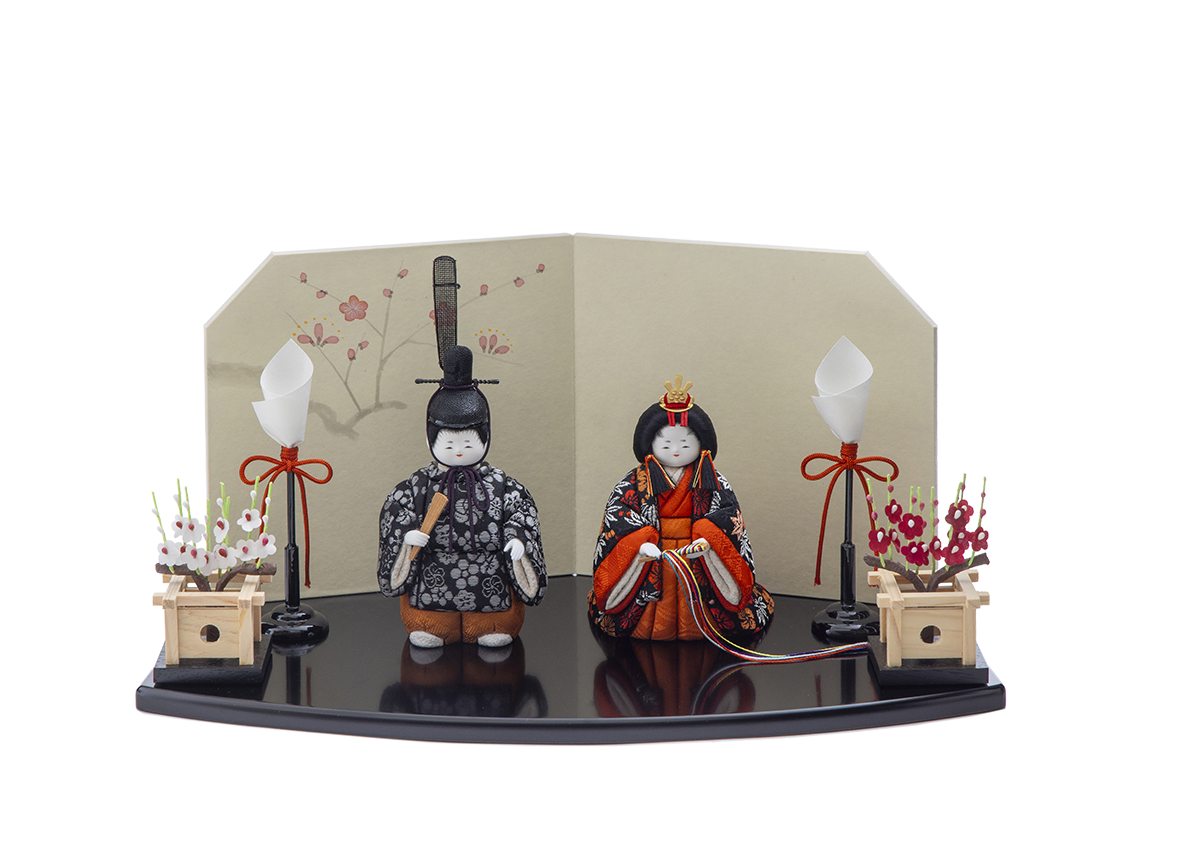 春日雛　花・燭台付きセット