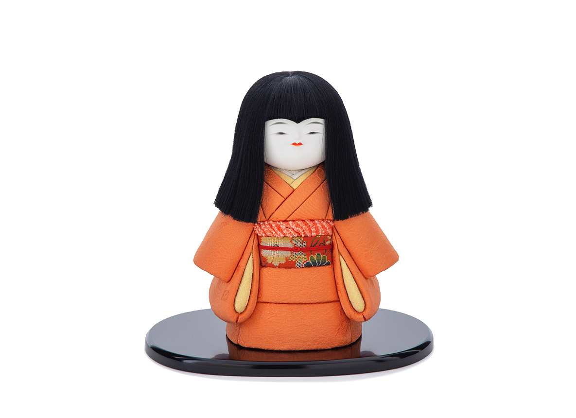 市松人形（衣装：オレンジ色）