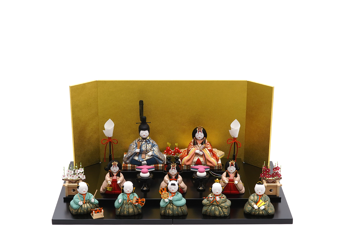 吉祥雛 龍村裂 二段飾り