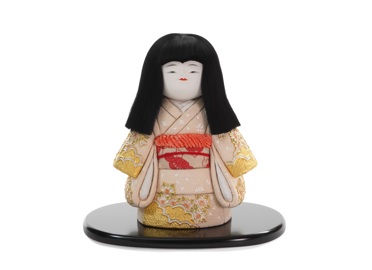 市松人形 本金箔蒔絵