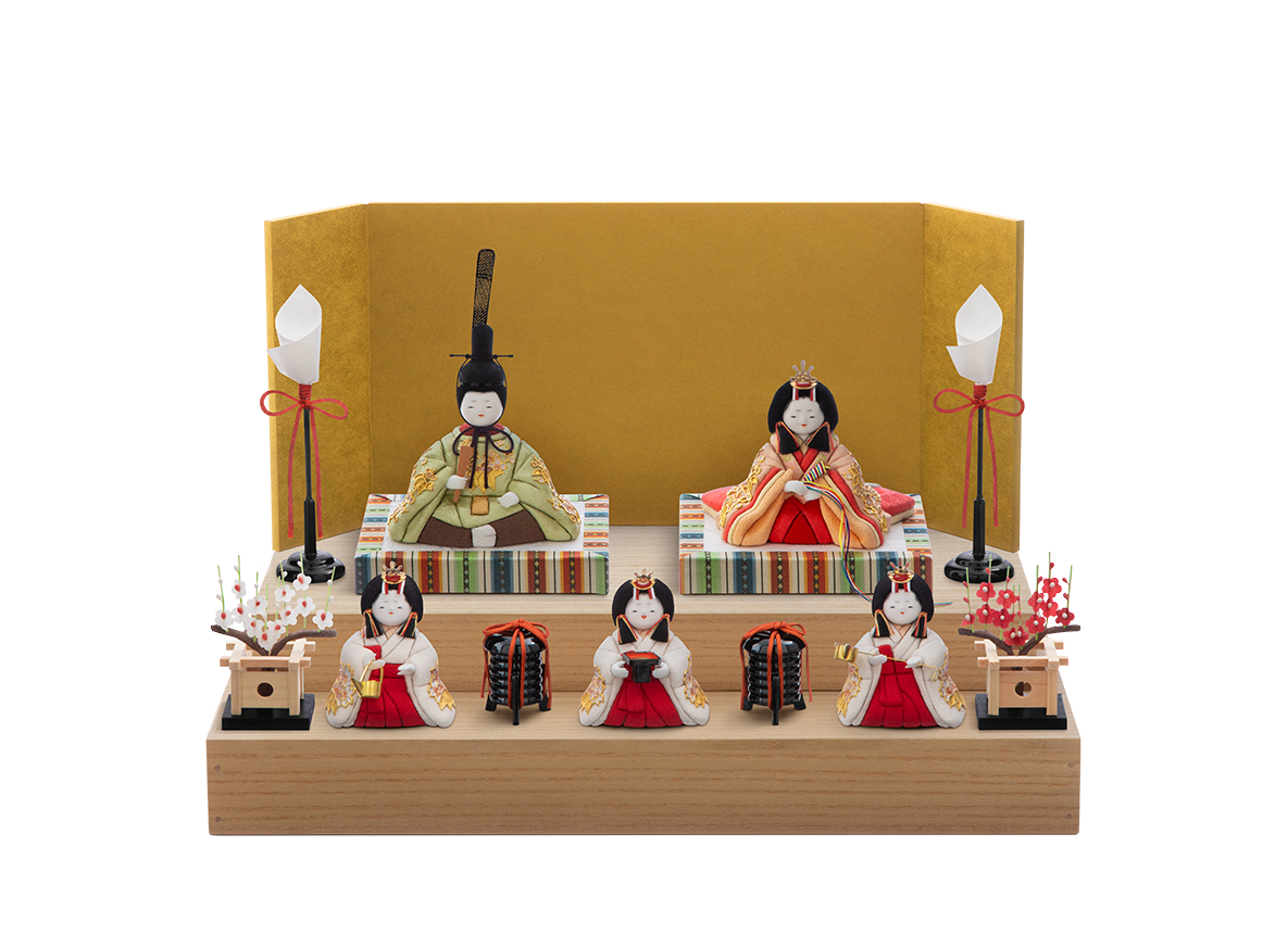 萌雛 本金箔蒔絵 段飾り