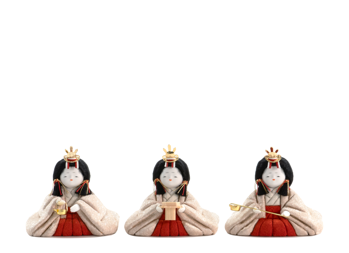 三人官女（ふくさ雛用）